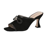 CAPRICE Damen Pantoletten aus Leder mit Absatz, Schwarz (Black Suede), 36 EU