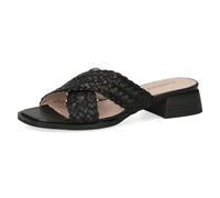 CAPRICE Damen Pantoletten aus Leder mit Blockabsatz, Schwarz (Black Nappa), 39 EU