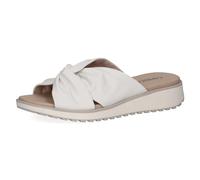 CAPRICE Damen Pantoletten aus Leder mit Fußbett, Weiß (White Nappa), 40 EU