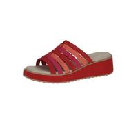 CAPRICE Damen Pantoletten aus Leder mit Keilabsatz, Rot (Red Comb), 37 EU