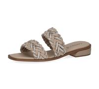 Caprice Damen Pantoletten Glitzer Elegant Braun (Taupe Suede) Größe 37