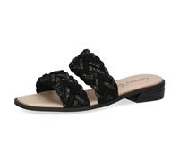 CAPRICE Damen Pantoletten Glitzer Elegant, Schwarz (Black Suede), 38 EU