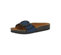 CAPRICE Damen Pantoletten mit Klettverschluss Sommer, Blau (Jeans/Black), 37 EU