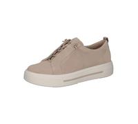 CAPRICE Damen Plateau Sneaker aus Leder Low Top, Beige (Sand Suede), 38.5 EU