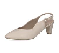 Caprice Damen Sling-Pumps aus Leder Beige (Cream Perlato) Größe 37,5