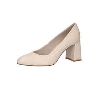 CAPRICE Damen Pumps aus Leder Elegant, Cremefarben (Offwhite Nappa), 38 EU