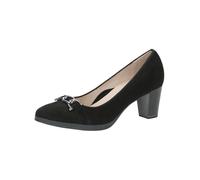 CAPRICE Damen Pumps aus Leder Elegant, Schwarz (Black Suede), 37.5 EU