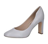 CAPRICE Damen Pumps aus Leder mit Blockabsatz, Grau (Lt.Blue Perl), 41 EU