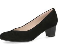 CAPRICE Damen Pumps aus Leder mit Blockabsatz, Schwarz (Black Suede), 36 EU