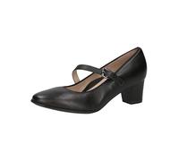 CAPRICE Damen Pumps aus Leder mit Riemen, Schwarz (Black Nappa), 36.5 EU