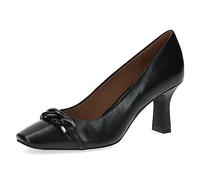 CAPRICE Damen Pumps aus Leder mit Stilettoabsatz, Schwarz (Black Nappa), 39 EU
