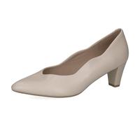 CAPRICE Damen Pumps aus Leder mit Trichterabsatz, Cremefarben (Cream Perlato), 39 EU