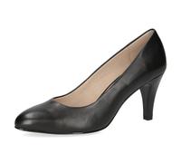 CAPRICE Damen Pumps aus Leder mit Trichterabsatz, Schwarz (Black Nappa), 38.5 EU