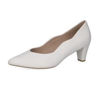 CAPRICE Damen Pumps aus Leder mit Trichterabsatz, Weiß (White Nappa), 37.5 EU