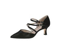 CAPRICE Damen Pumps aus Leder Spitz, Schwarz (Black Metallic), 38 EU