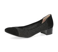 Caprice Damen Pumps M2250242 Leder/Textil Bast-Blockabsatz Schwarz 37 EU