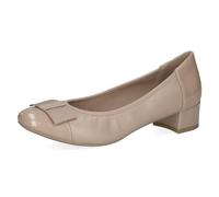 CAPRICE Damen Pumps Lack mit Blockabsatz, Beige (Beige Comb I), 40.5 EU