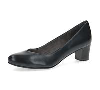 CAPRICE Damen Pumps Memotion aus Leder Kleiner Absatz Weite G, Blau (Ocean Nappa), 37 EU