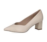CAPRICE Damen Pumps Spitz aus Leder, Cremefarben (Cream Perlato), 40.5 EU