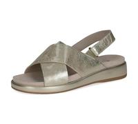CAPRICE Damen Sandale aus Leder mit Slingback Riemen 9-28208-44, Größe:39 EU, Farbe:Gold