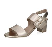 Riemchensandale CAPRICE "Caprice Sandalen Leder", Damen, Gr. 38,5, gold, Leder, Schuhe Riemchensandale (69372762-38,5) gold