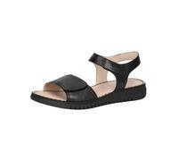 CAPRICE Damen Sandalen flach aus Leder Bequem, Schwarz (Black Nappa), 41 EU