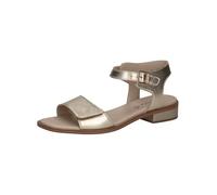 CAPRICE Damen Sandalen flach aus Leder Festlich, Gold (Lt.Gold Metal.), 37 EU