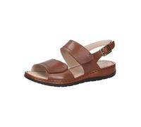 CAPRICE Damen Sandalen flach aus Leder Sommer, Braun (Cognac Nappa), 40 EU