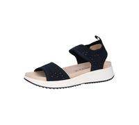 CAPRICE Damen Sandalen flach zum Schlupfen mit Glitzerdetails, Blau (Ocean Knit), 37 EU