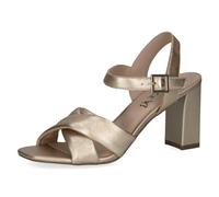 CAPRICE Damen Sandalen mit Absatz aus Leder Elegant, Gold (Lt.Gold Metal.), 38 EU