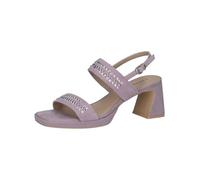 CAPRICE Damen Sandalen mit Absatz aus Leder Elegant, Lila (Lavender Suede), 37 EU