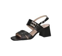 CAPRICE Damen Sandalen mit Absatz aus Leder Elegant, Schwarz (Black Nappa), 37 EU