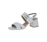 CAPRICE Damen Sandalen mit Absatz aus Leder Elegant, Weiß (White Nappa), 39 EU