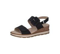CAPRICE Damen Sandalen mit Absatz aus Leder mit Fußbett, Blau (Ocean Nubuc), 40 EU