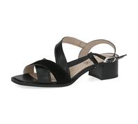 CAPRICE Damen Sandalen mit Absatz aus Leder mit Fußbett, Schwarz (Black Comb), 40 EU