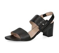 Caprice Damen Sandalen mit Absatz aus Leder mit Fußbett, Schwarz (Black Nappa), 40.5 EU
