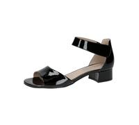 CAPRICE Damen Sandalen mit Absatz aus Leder mit Riemchen, Schwarz (Black Patent), 38 EU