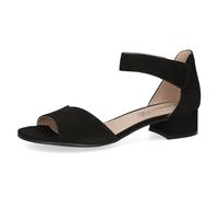 CAPRICE Damen Sandalen mit Absatz aus Leder mit Riemchen, Schwarz (Black Suede), 38.5 EU