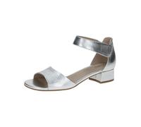 CAPRICE Damen Sandalen mit Absatz aus Leder mit Riemchen, Silber (Silver Metal.), 37.5 EU