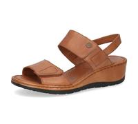 CAPRICE Damen Sandalen mit Absatz aus Leder Wedge, Braun (Nut Nappa), 42 EU