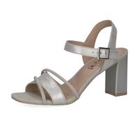 CAPRICE Damen Sandalen mit Absatz Elegant Festlich, Silber (Silver Comb), 40 EU
