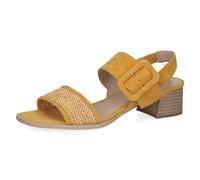 CAPRICE Damen Sandalen mit Absatz mit Schnalle mit Riemchen, Gelb (Yellow Comb), 41 EU