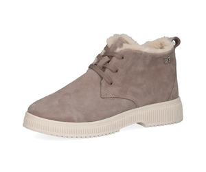 CAPRICE Damen Schnürschuhe aus Leder Gefüttert, Braun (Taupe Suede), 42 EU