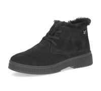 CAPRICE Damen Schnürschuhe aus Leder Gefüttert, Schwarz (Black Suede), 42 EU