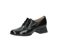 CAPRICE Damen Schnürschuhe aus Leder mit Blockabsatz, Schwarz (Black Naplak), 37 EU