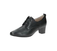 Caprice Schnürschuhe R9 Trotteur-Schnürer Leder mit Blockabsatz Schwarz Gr. 37 ½ EU / 4,5 UK