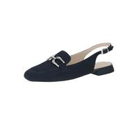 CAPRICE Damen Slingback-Loafer aus Leder Elegant, Blau (Ocean Suede), 37 EU
