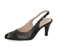 CAPRICE Damen Slingpumps aus Leder Elegant, Schwarz (Black Nappa), 36 EU