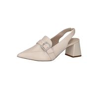 CAPRICE Damen Slingpumps aus Leder Spitz, Cremefarben (Cream Perlato), 38 EU
