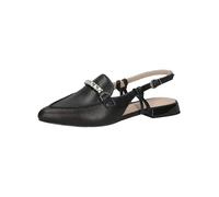 CAPRICE Damen Slingpumps aus Leder Spitz, Schwarz (Black Metallic), 37 EU